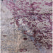 Square Mid-Century Modern Silver Pink Oriental Rug, urb1453