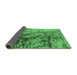 Sideview of Oriental Emerald Green Industrial Rug, urb1453emgrn