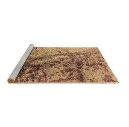 Sideview of Machine Washable Oriental Brown Industrial Rug, wshurb1453brn