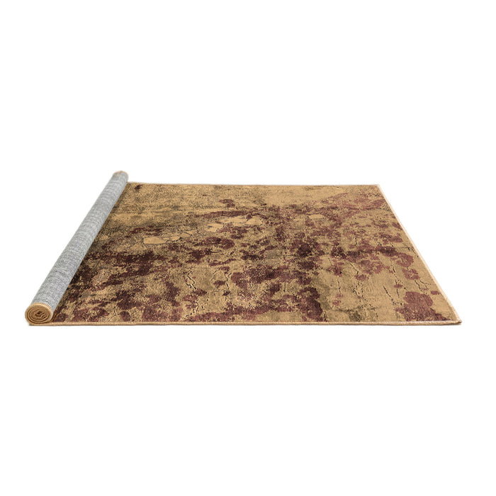 Sideview of Machine Washable Oriental Brown Industrial Rug, wshurb1453brn