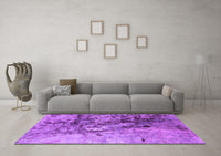 Machine Washable Oriental Purple Industrial Rug, wshurb1453pur