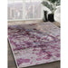 Machine Washable Industrial Modern Silver Pink Rug in a Family Room, wshurb1453