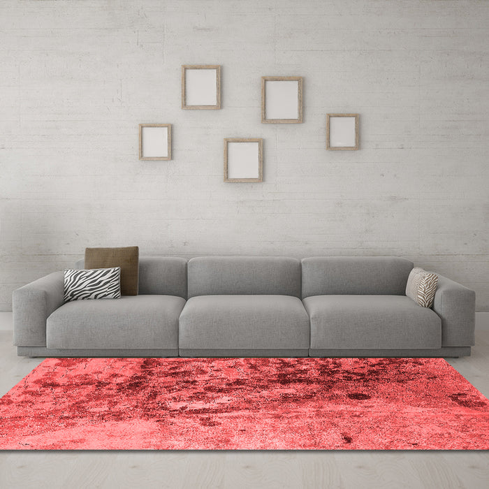 Industrial Red Washable Rugs