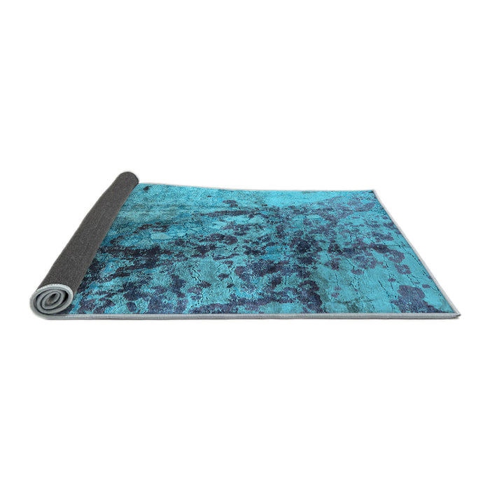 Sideview of Oriental Light Blue Industrial Rug, urb1453lblu