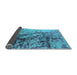 Sideview of Oriental Light Blue Industrial Rug, urb1453lblu