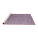 Sideview of Machine Washable Industrial Modern Pink Rug, wshurb1454