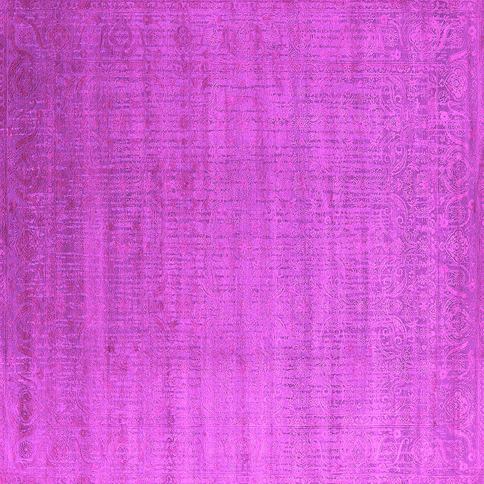 Square Machine Washable Oriental Pink Industrial Rug, wshurb1454pnk