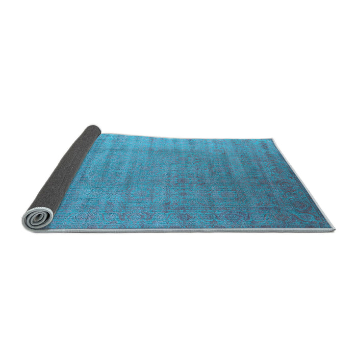 Sideview of Oriental Light Blue Industrial Rug, urb1454lblu