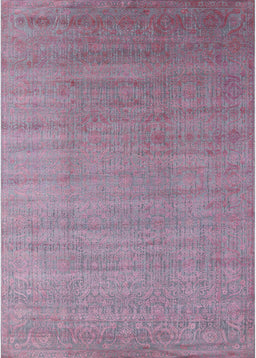 Mid-Century Modern Pink Oriental Rug, urb1454