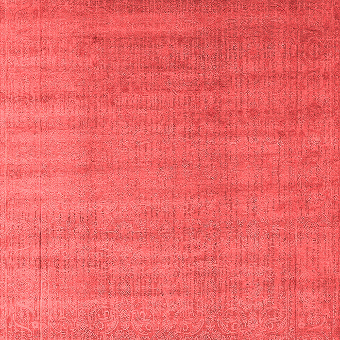 Machine Washable Oriental Red Industrial Rug, wshurb1454red