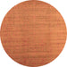 Round Oriental Orange Industrial Rug, urb1454org