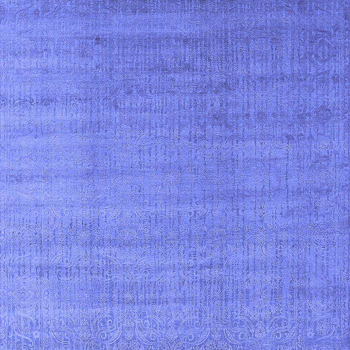 Machine Washable Oriental Blue Industrial Rug, wshurb1454blu
