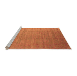 Sideview of Machine Washable Oriental Orange Industrial Area Rugs, wshurb1454org