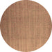 Round Oriental Brown Industrial Rug, urb1454brn