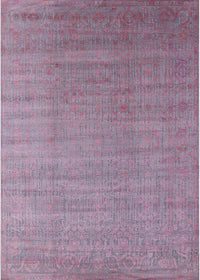 Machine Washable Industrial Modern Pink Rug, wshurb1454