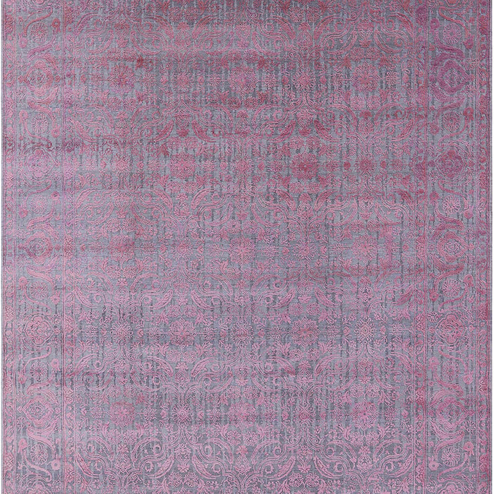 Machine Washable Industrial Modern Pink Rug, wshurb1454