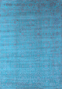 Oriental Light Blue Industrial Rug, urb1454lblu