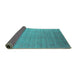 Sideview of Oriental Turquoise Industrial Rug, urb1454turq