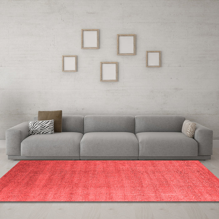 Industrial Red Washable Rugs