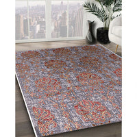 Mid-Century Modern Maroon Purple Oriental Rug, urb1455