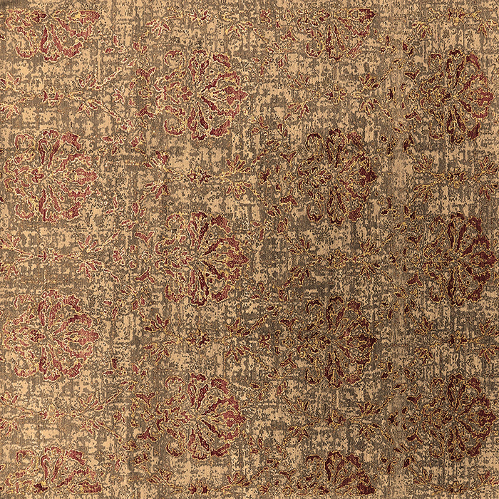Square Oriental Brown Industrial Rug, urb1455brn