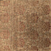 Square Oriental Brown Industrial Rug, urb1455brn