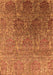 Machine Washable Oriental Orange Industrial Area Rugs, wshurb1455org