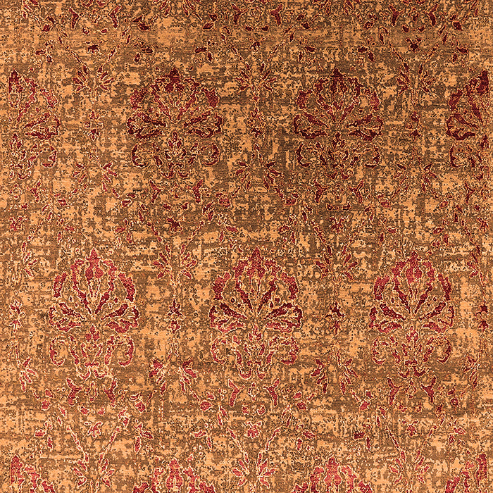 Machine Washable Oriental Orange Industrial Area Rugs, wshurb1455org