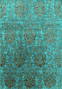 Oriental Turquoise Industrial Rug, urb1455turq