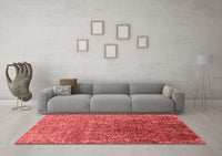 Machine Washable Oriental Red Industrial Rug, wshurb1455red