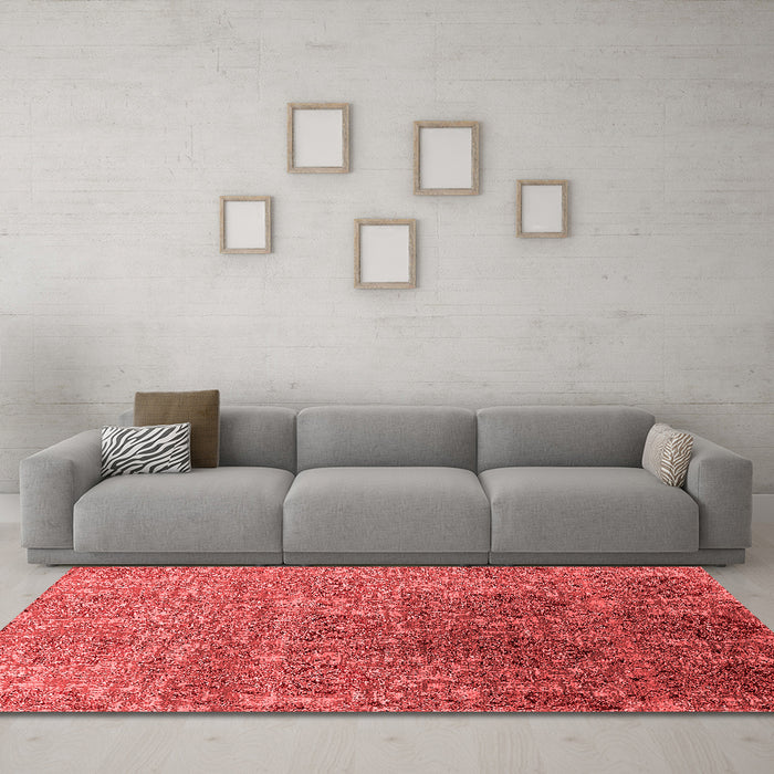 Industrial Red Washable Rugs