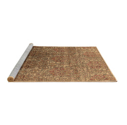 Sideview of Machine Washable Oriental Brown Industrial Rug, wshurb1455brn