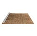 Sideview of Machine Washable Oriental Brown Industrial Rug, wshurb1455brn