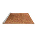 Sideview of Machine Washable Oriental Orange Industrial Area Rugs, wshurb1455org