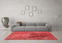 Machine Washable Oriental Red Industrial Rug, wshurb1456red