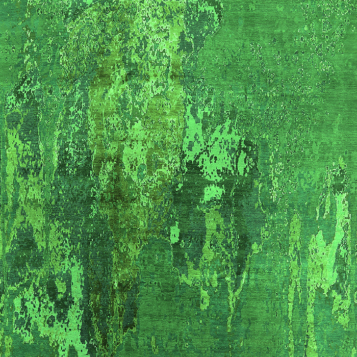 Machine Washable Oriental Green Industrial Area Rugs, wshurb1456grn