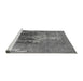 Sideview of Machine Washable Oriental Gray Industrial Rug, wshurb1456gry