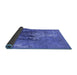 Sideview of Oriental Blue Industrial Rug, urb1456blu