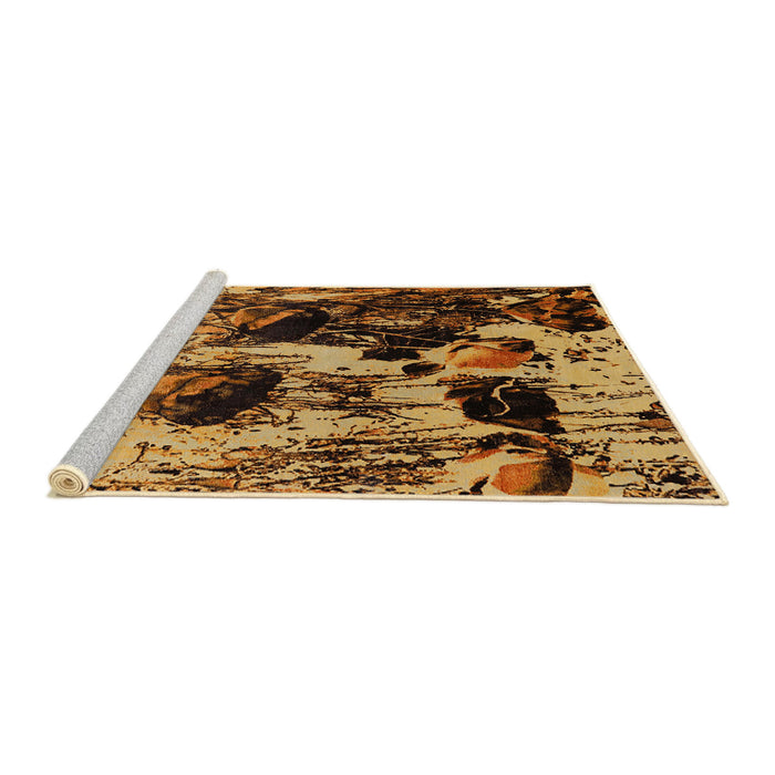 Sideview of Machine Washable Industrial Modern Vermilion Red Rug, wshurb1457