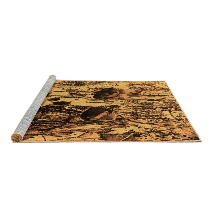 Sideview of Machine Washable Oriental Brown Industrial Rug, wshurb1457brn