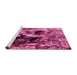 Sideview of Machine Washable Oriental Pink Industrial Rug, wshurb1457pnk