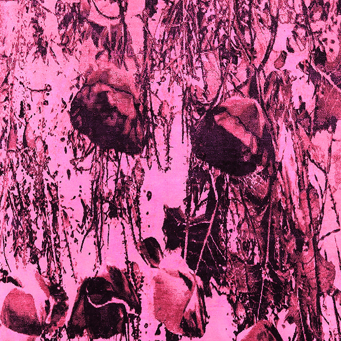 Machine Washable Oriental Pink Industrial Rug, wshurb1457pnk