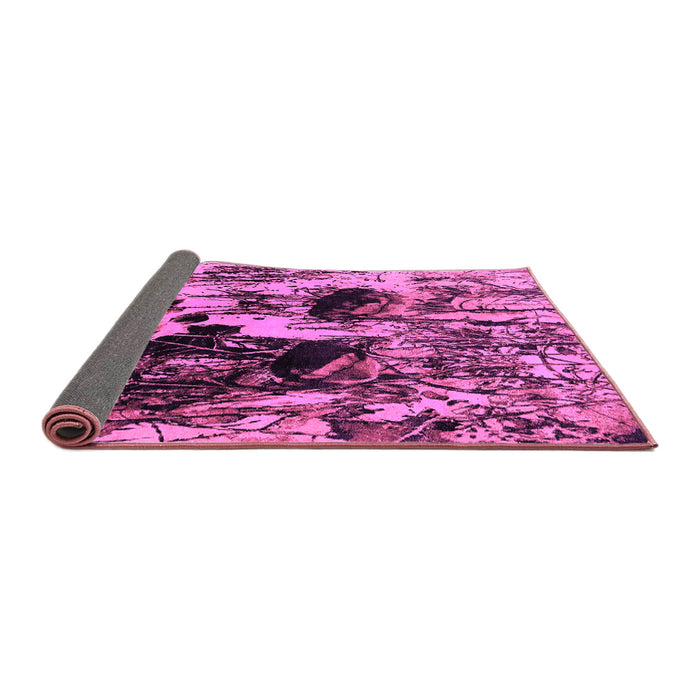 Sideview of Oriental Purple Industrial Rug, urb1457pur