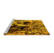 Sideview of Machine Washable Oriental Yellow Industrial Rug, wshurb1457yw