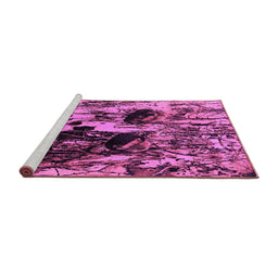 Sideview of Machine Washable Oriental Purple Industrial Area Rugs, wshurb1457pur