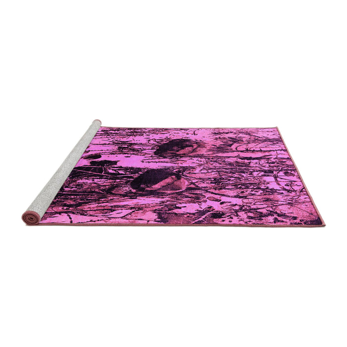 Sideview of Machine Washable Oriental Purple Industrial Area Rugs, wshurb1457pur