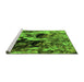 Sideview of Machine Washable Oriental Green Industrial Area Rugs, wshurb1457grn