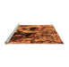 Sideview of Machine Washable Oriental Orange Industrial Area Rugs, wshurb1457org