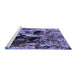 Sideview of Machine Washable Oriental Blue Industrial Rug, wshurb1457blu