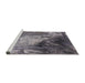 Sideview of Machine Washable Industrial Modern Gray Rug, wshurb1458